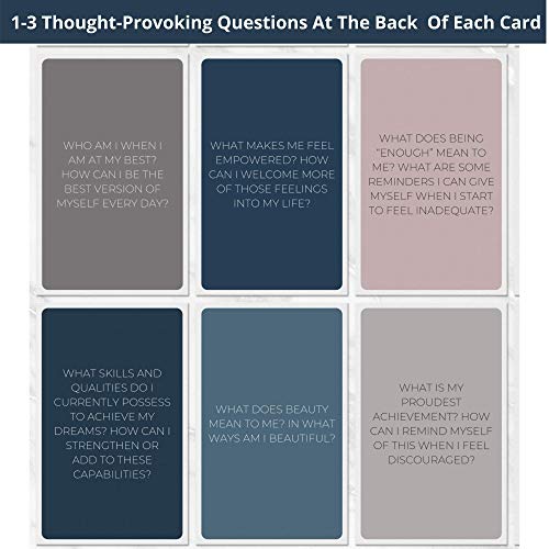 Dessie Affirmation Cards For Women With Thought-provoking Questions. 60 Unique Earth Tone Affirmations Cards With 100+ Empowering Questions. Meditation Cards, Spiritual Gifts For Women.