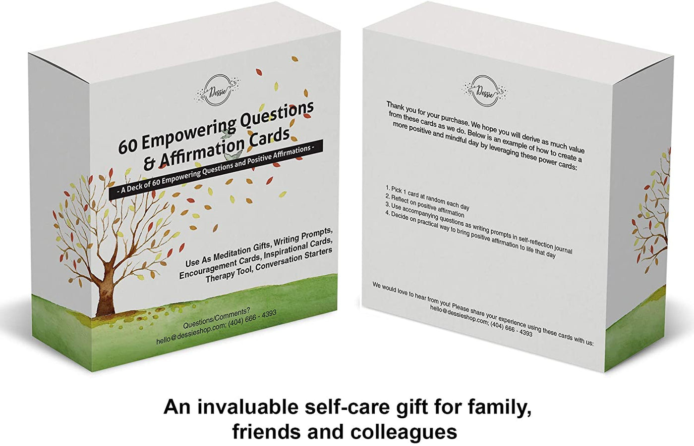 60 Affirmation Cards with Thought Provoking Empowering Questions.