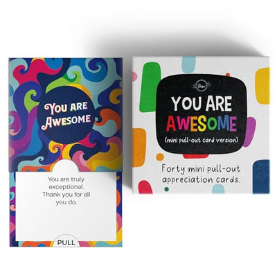 Dessie You Are Awesome Cards - 40 Unique Mini Encouragement Cards w/Inspirational Messages.