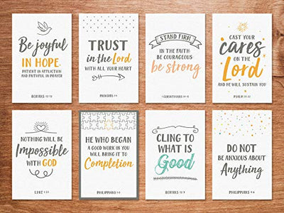 Dessie 56 Pack Inspirational Bible Verse Cards with Envelopes | 8 Unique Scripture Cards | Boxed Greeting Card Set with Blessed Stickers And Bonus Self-Reflection E- Scripture Journal