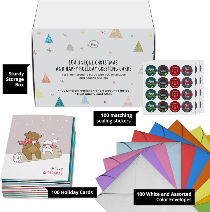 Sienna Mai Handmade Christmas Cards – Pack Of 6 With Envelopes (Multibuy Discount Available)