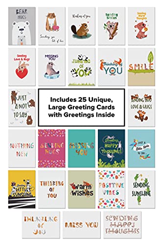 Dessie® 25 Thinking of You Cards with Unique Designs and Messages, 5” x 7”