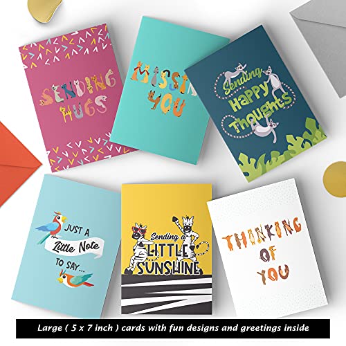 Dessie® 25 Thinking of You Cards with Unique Designs and Messages, 5” x 7”