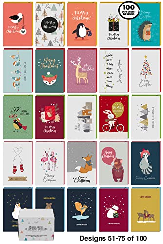 Dessie 100 Unique Thank You Cards Bulk - Blank Note Cards with 100 Different, Colorful Designs, No repetition