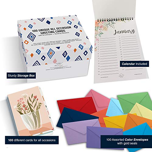 Assorted Greeting Cards with Card Organizer
