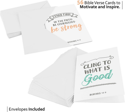 Dessie 56 Pack Inspirational Bible Verse Cards with Envelopes