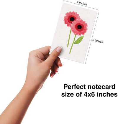Dessie 30 Floral Watercolor Blank Cards With Envelopes