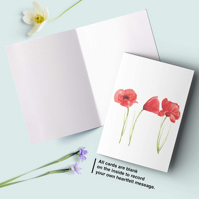 Dessie 30 Floral Watercolor Blank Cards With Envelopes