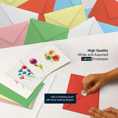 Dessie 30 Floral Watercolor Blank Cards With Envelopes