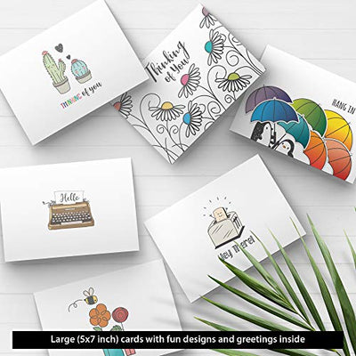 Dessie® 30 Unique Message Inside Thinking of You Greeting Cards with Envelopes 5” x 7”